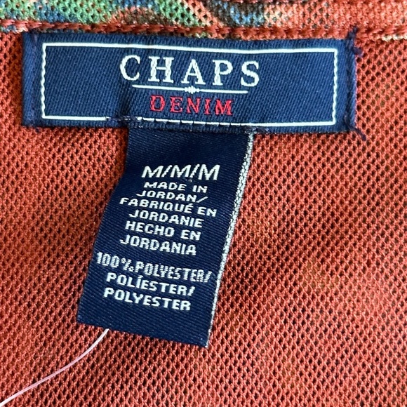 CHAPS | Faux Wrap Neckline, Double Knit Mesh Southwestern Print Blouse, NWT - Picture 4 of 6